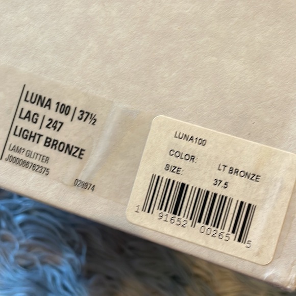 Jimmy Choo Luna 100 Platform Peep Toe Pumps | Metallic Bronze Lamè Glitter 37.5 - Picture 16 of 16